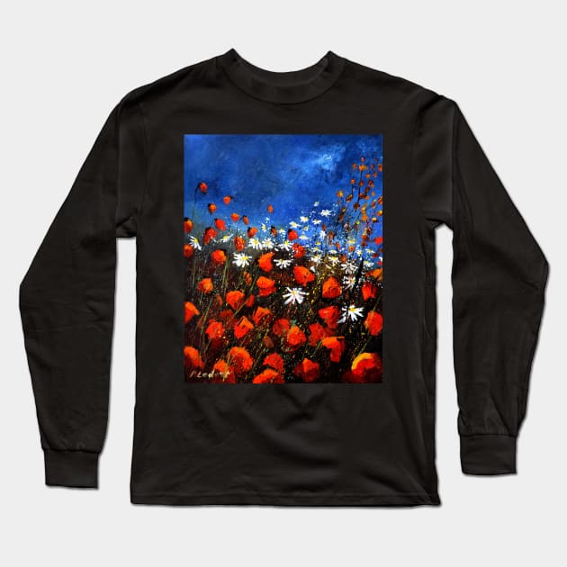 Red poppies Long Sleeve T-Shirt by calimero